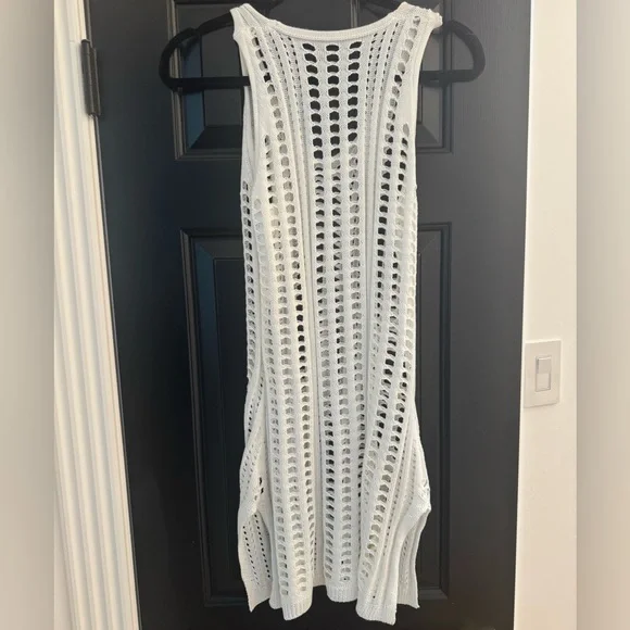 NWOT White Crochet Swim Cover-Up - Picture 6 of 6